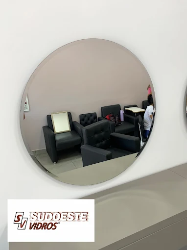 Cobertura de vidro perfil escuro